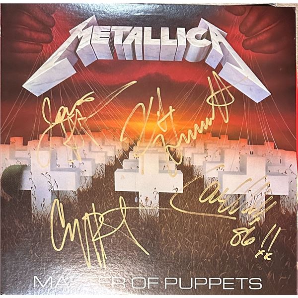 Metallica Autographed ALBUM Cliff Burton Era