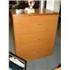 Image 1 : Oak 3-drawer Lateral Filing Cabinet