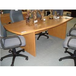 Oak Contemporary 8-ft Boardroom Table