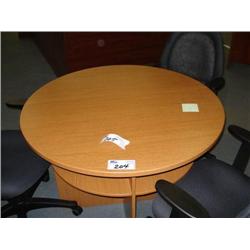 Oak Round Conference Table