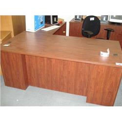 Cherry L-Shaped Executive Suite