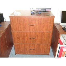 Cherry 3 Drawer Filing Cabinet