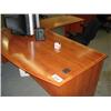 Image 1 : Red Oak L-Shaped Executive Desk