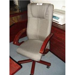 Mahogany Framed Highback Executive Chair