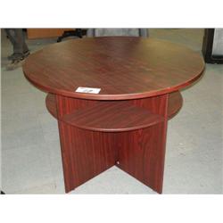 Mahogany Round Conference Table