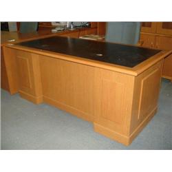 Oak Inlay Executive Traditional Desk