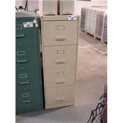 Beige 4-drawer Filing Cabinet