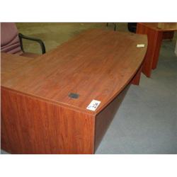 Cherry Bowfront Executive Desk