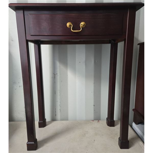 The Bombay Company 1 Drawer Side Table 30"T 12"W 24"L + 1 Drawer Side Table 24"T