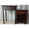 Image 5 : The Bombay Company 1 Drawer Side Table 30"T 12"W 24"L + 1 Drawer Side Table 24"T