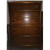 Image 1 : Wooden 5 Drawer Dresser With Curved Front (convex) 54"T 20"W 35"L