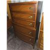 Image 2 : Wooden 5 Drawer Dresser With Curved Front (convex) 54"T 20"W 35"L
