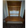 Image 1 : Wooden Desk 29"T 26"W 51"L & Wooden 3 Tier Shelf 44"T 12"W 36"L