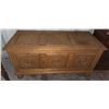 Image 2 : Wooden Carved Storage Chest 23"T 20"W 46"L Brass Handles