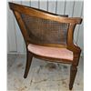 Image 3 : Pink Velvet Solid Wood Framed Side Chair With Floral Accent Chair