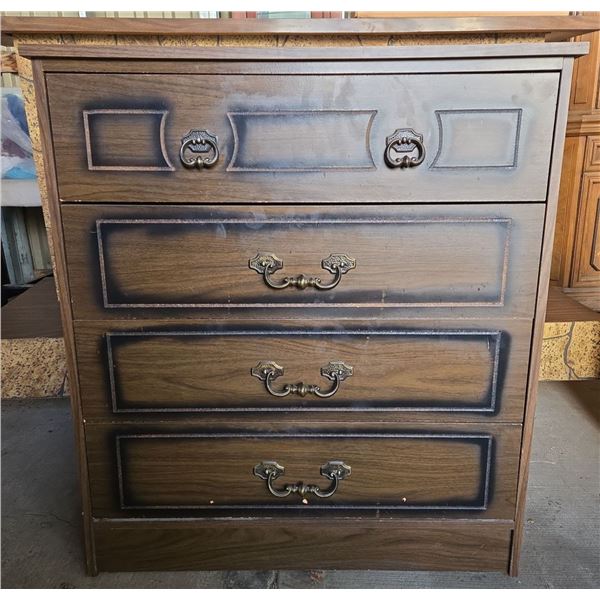 Wooden 4 Drawer Dresser (Manufactured 1975) 36"T 16"W 32"L
