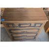 Image 2 : Wooden 4 Drawer Dresser (Manufactured 1975) 36"T 16"W 32"L
