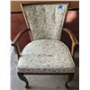 Image 1 : Wooden Arm Chair With Floral Pattern Upholstery