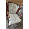 Image 3 : Wooden Arm Chair With Floral Pattern Upholstery
