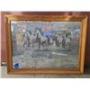 Image 1 : Framed Mirrored Horse Wall Hanging 23" X 31"