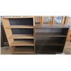 Image 1 : Wooden Single Size Bedframe + 2 Storage Shelves 39"T 11"W 36"L & 48"T 12"W 32"L
