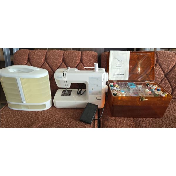 Sewing Bundle Including Kenmore Sewing Machine, Organizers & More