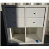 Image 2 : Ikea Furniture Bundle: Desk, Storage Cube Shelf & 2 Tier Round Side Table