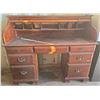 Image 1 : Roll-Top Wooden Office Desk (Needs Refinishing) 45"T 22"W 54"L