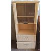 Image 1 : Palliser Electronics Storage Cabinet Glass Doors & 2 Drawers 58"T 20"W 24"L