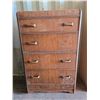 Image 1 : Antique 4 Drawer Tallboy Dresser (Needs Refinishing) 46"T 20"W 30"L