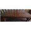 Image 3 : Solid Wood Coffee Table (Needs Refinishing) Brass Studded Side Accents 21"T
