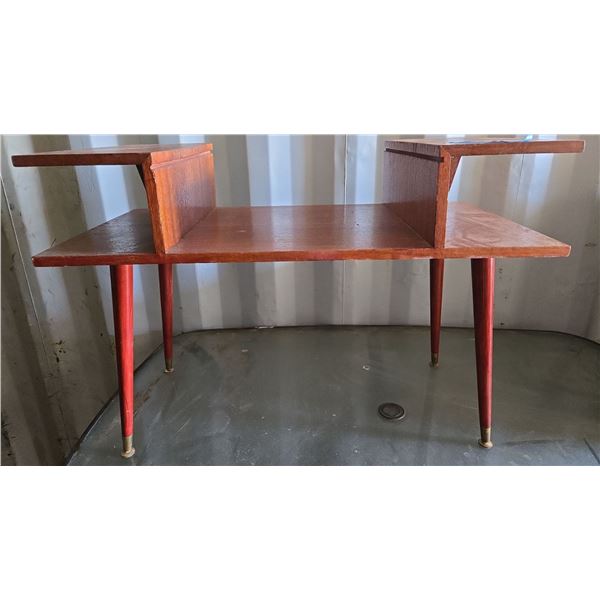 Mid Century Modern Multi-tier Side Table 26"T 18"W 37"L