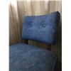 Image 4 : Blue Floral Fabric Upholstery Armless Chair Wooden Framed