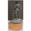 Image 7 : "Anticipation" Rider on Horse By Gina 11"T Solid Metal Figurine on Wooden Base