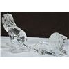 Image 3 : Pair of Swarovski Crystal Lions (One is 5"T W/Broken Tail 