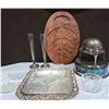 Image 2 : Silver Plated Serving Dish + Crystal Tray Insert, Ashtrays & More