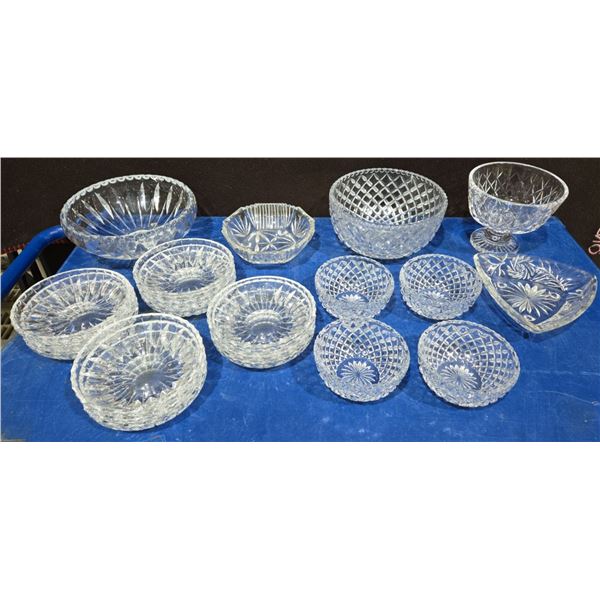 Bundle Of Crystal Dishware Includes Trays & More