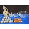 Image 1 : Wooden Cased Decanter + 12 Matching Shot Glasses, Parrot Cigar Cutter & More