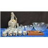Image 2 : Wooden Cased Decanter + 12 Matching Shot Glasses, Parrot Cigar Cutter & More