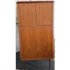 Image 1 : Wooden Corner Cabinet *Locked* (Keys are locked inside) 64"T 35"L 20"W