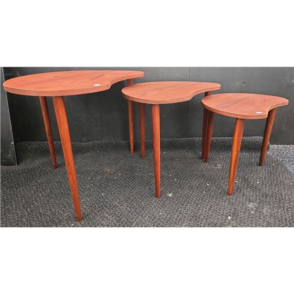 Trio of Nesting Tables Made in Denmark