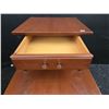 Image 4 : Vilas Solid Wood 2-Tier Side Table W/1 Drawer 24"T 16"W 31"L