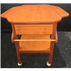Image 4 : Solid Wood Large Wheeled Tea Cart/Trolley