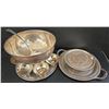 Image 2 : Electro Plated Brass Punch Serving Set, Cake Tray & Handled Serving Tray