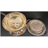 Image 3 : Electro Plated Brass Punch Serving Set, Cake Tray & Handled Serving Tray