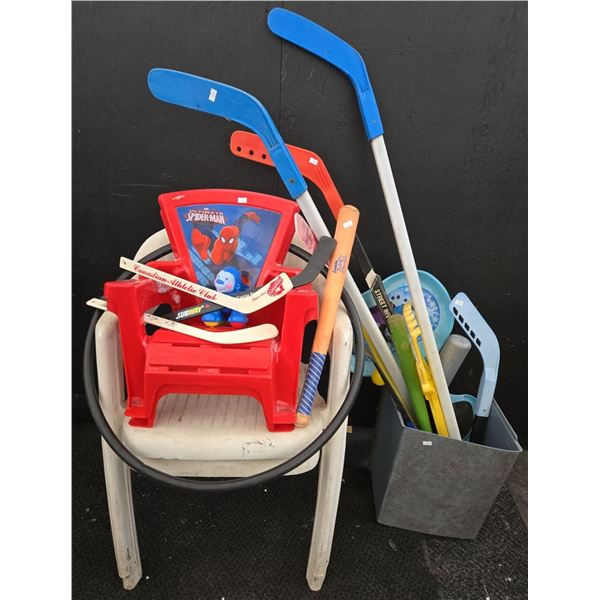 2 Outdoor Patio Chairs + Children's Chairs & Toys