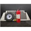 Image 2 : Weather Guard (22"T 1"W 59"L), Unused Trailer Spare Tire 5.70-8 Rim 4.50 + Large Fire Extinguisher