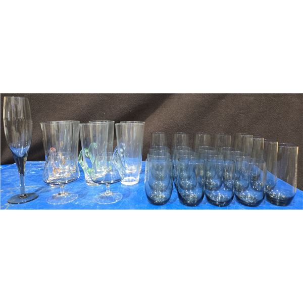 Crystal Drink-ware Includes WaterFord Crystal Smokey Grey