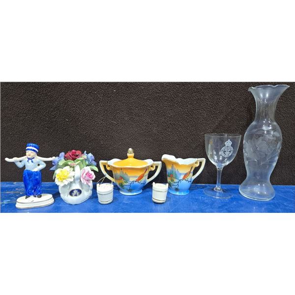 Aynsley Porcelain, Hand Painted Bird Themed Cream/Sugar Dishes + More