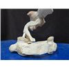 Image 3 : Whale Bone Eagle Soaring Hand Carved Piece 6"T